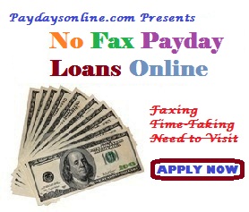 No Fax Payday Loans Online